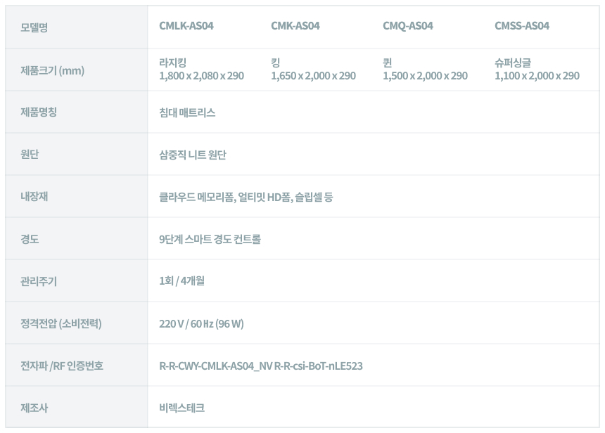 CMLK-AS04_코웨이 비렉스 스마트 매트리스 S6_24번째 상세정보 코웨이 CMLK-AS04 코웨이 비렉스 스마트 매트리스 S6 상세이미지 24